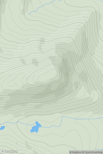 Thumbnail image for Beinn Liath Bheag [Applecross to Achnasheen] showing contour plot for surrounding peak